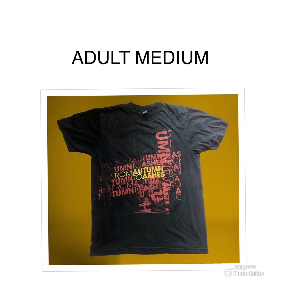BAND FROM AUTUMN TO ASHES TEE 2001 BLACK GRAPHIC SHORT SLEEVE ADULT MEDIUM